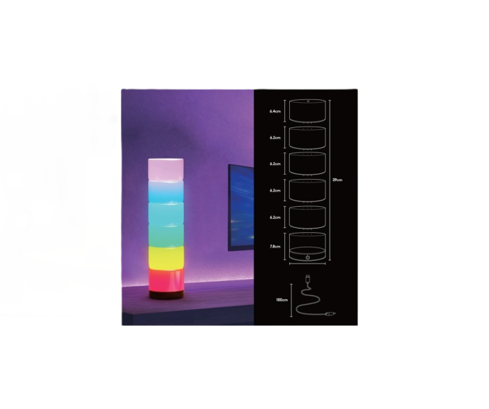 Lampa LED RGB, 6 lumini detasabile, Alb [4]