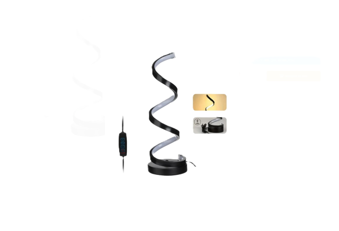 Lampa led neagra spiralata [2]