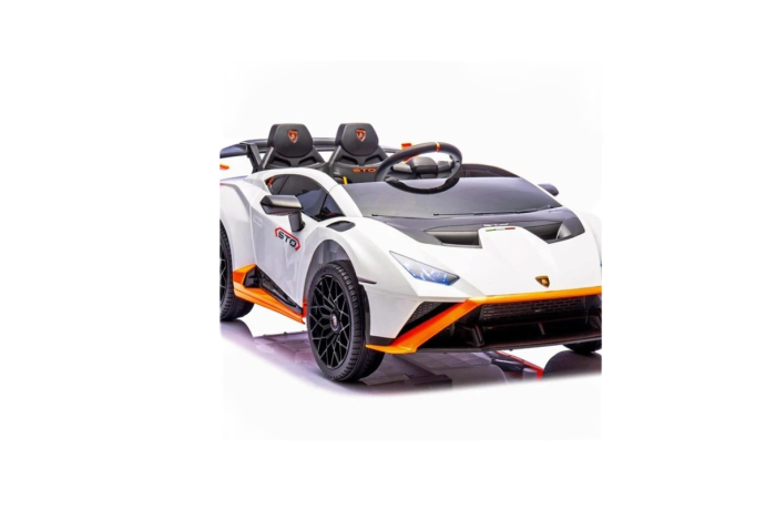 Mașinuță Electrică Lamborghini 12V pentru Copii, Albă – Telecomandă, Lumini și Muzică [5]