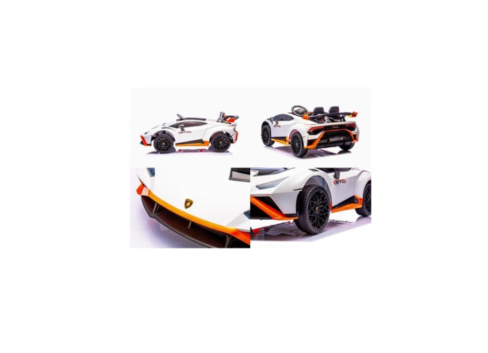 Mașinuță Electrică Lamborghini 12V pentru Copii, Albă – Telecomandă, Lumini și Muzică [3]