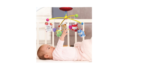 Carusel patut - Carusel muzical pentru pătuț – Proiecție stele colorate, 8 cântece de leagăn, multicolor