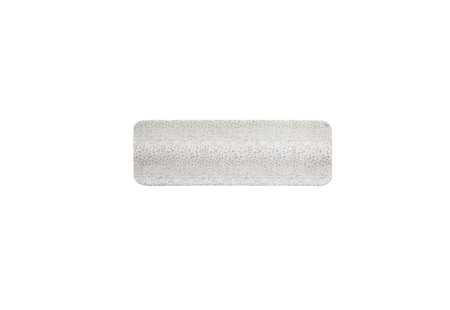 Covoare - Covor Gri cu Dots Bej 150x50 cm - Imitatie Blana pentru Hol si Coridor
