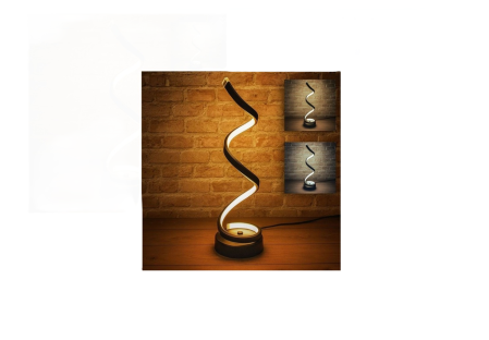 Produse EmagMarketplace - Lampa led neagra spiralata
