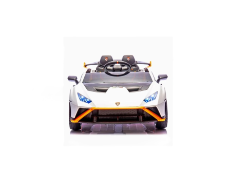 Masinute - Mașinuță Electrică Lamborghini 12V pentru Copii, Albă – Telecomandă, Lumini și Muzică