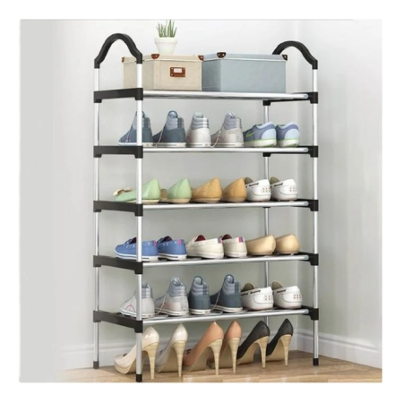 Produse EmagMarketplace - Pantofar cu 5 rafturi pentru incaltaminte, Capacitate 15 perechi, 56 x 26 x 95, 5 cm