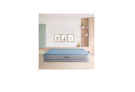 Saltele camping si izopren - Saltea Gonflabila Dubla INTEX cu Pompa Electrica 203x152x36 cm – Confort si Stabilitate
