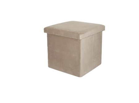 Tabureti - taburet-velvet-taupe-depozitare-38x38x38cm
