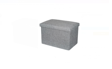 Tabureti - taburet-pliabil-gri-depozitare-45x30x30cm
