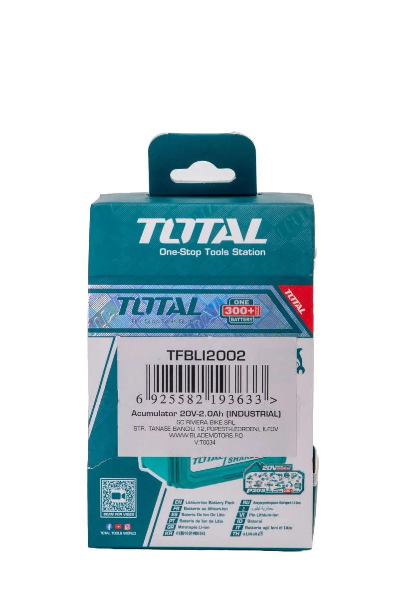 ACUMULATOR-TOTAL - 20V - 4.0AH (INDUSTRIAL) [3]