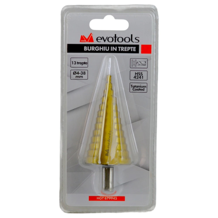 Burghiu in trepte, diametru 4-32 mm, trepte 15 [2]