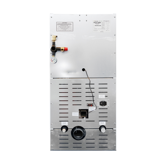 Centrala pe peleti Fornello INCANTO COMPACT 35 kW, pompa electronica, vas expansiune, arzator inox, grup de siguranta, sistem de curatare MECANICA a creuzetului si drumurilor de fum, culoare alb [6]