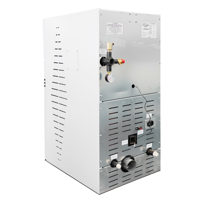 Centrala pe peleti Fornello INCANTO COMPACT 35 kW, pompa electronica, vas expansiune, arzator inox, grup de siguranta, sistem de curatare MECANICA a creuzetului si drumurilor de fum, culoare alb [5]