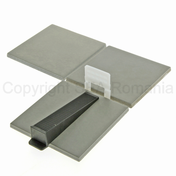 Distantier plastic CLIPS pentru gresie 1,0 mm - 100 buc/Punga Plastic [4]