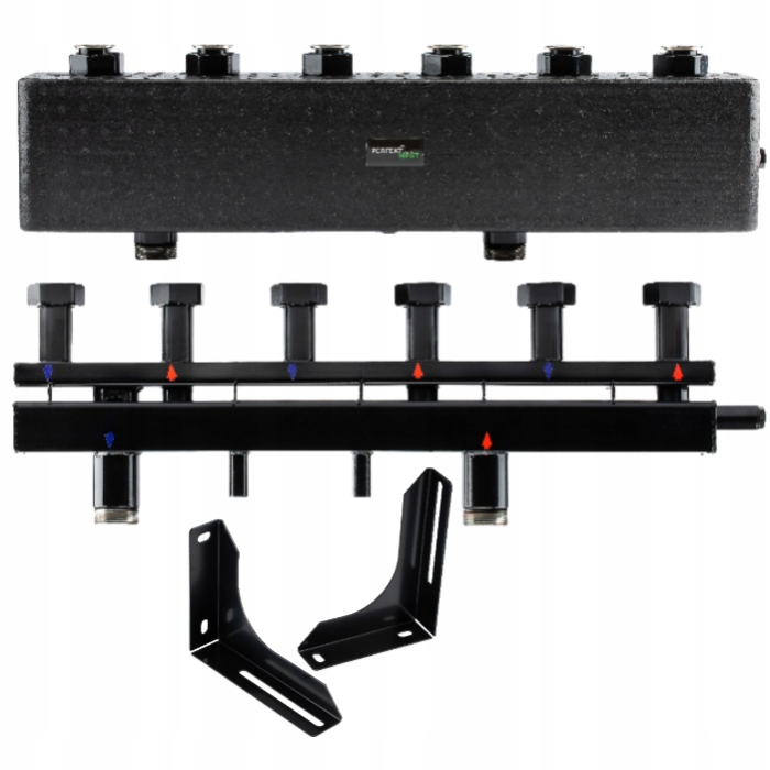 DISTRIBUITOR GRUPURI DE POMPARE CU BUTELIE DE EGALIZARE INCORPORATA DN25 IZOLAT 3 CIRCUITE [3]