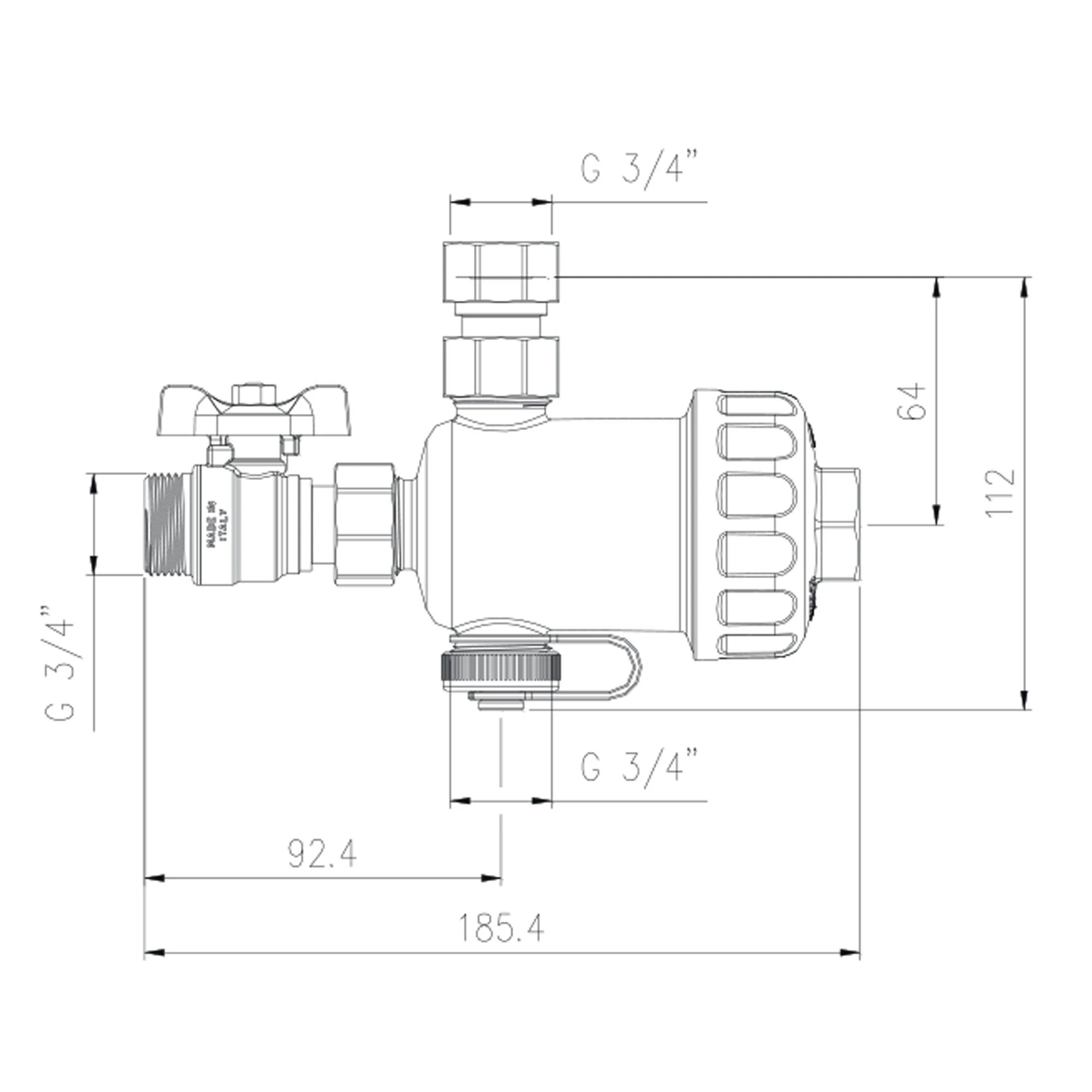 Filtru antimagnetita, RBM MG1 3/4", compact, centrala termica, filtrare apa [3]
