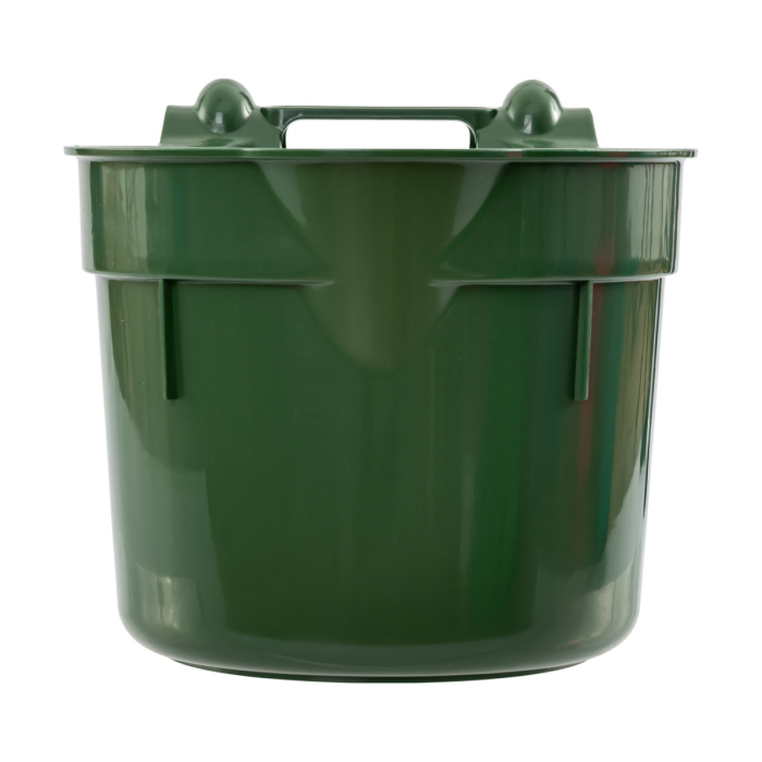 Găleată de hrănire, cu suport pentru suspendare, formă cilindrică, verde închis, 8 litri [3]