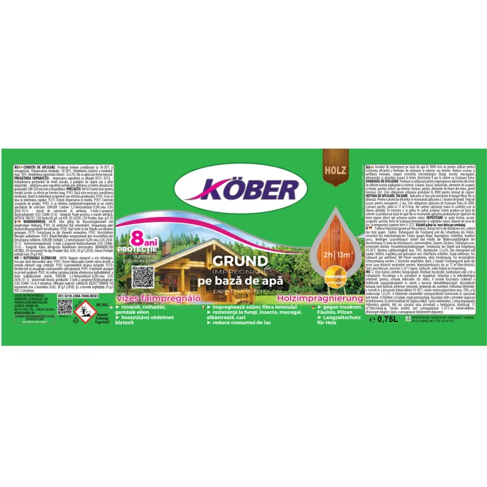 Impregnant pentru lemn Ecolasure, incolor, pe baza de apa, IG8000-C0.75L [2]