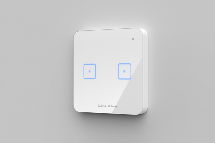 Întrerupător dublu Alb/Negru SINUM Single [4]