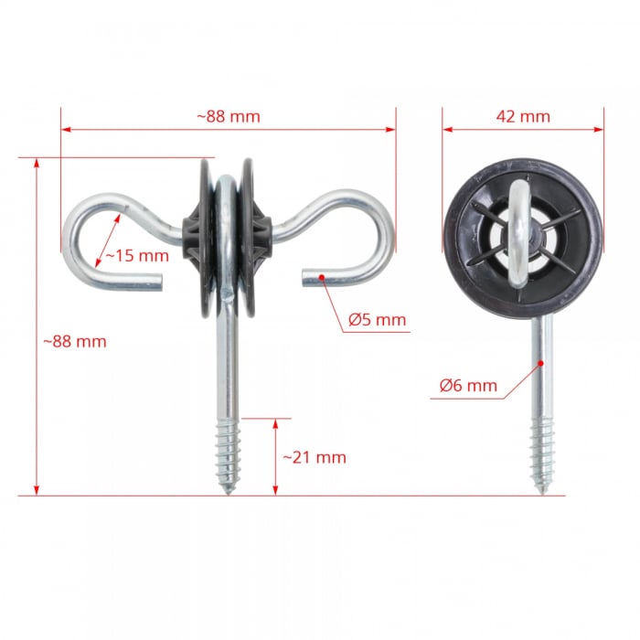 Izolator poartă, cu holțșurub gard electric [4]