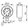 Manometru radial FERRO M6310R 1/4'' [2]