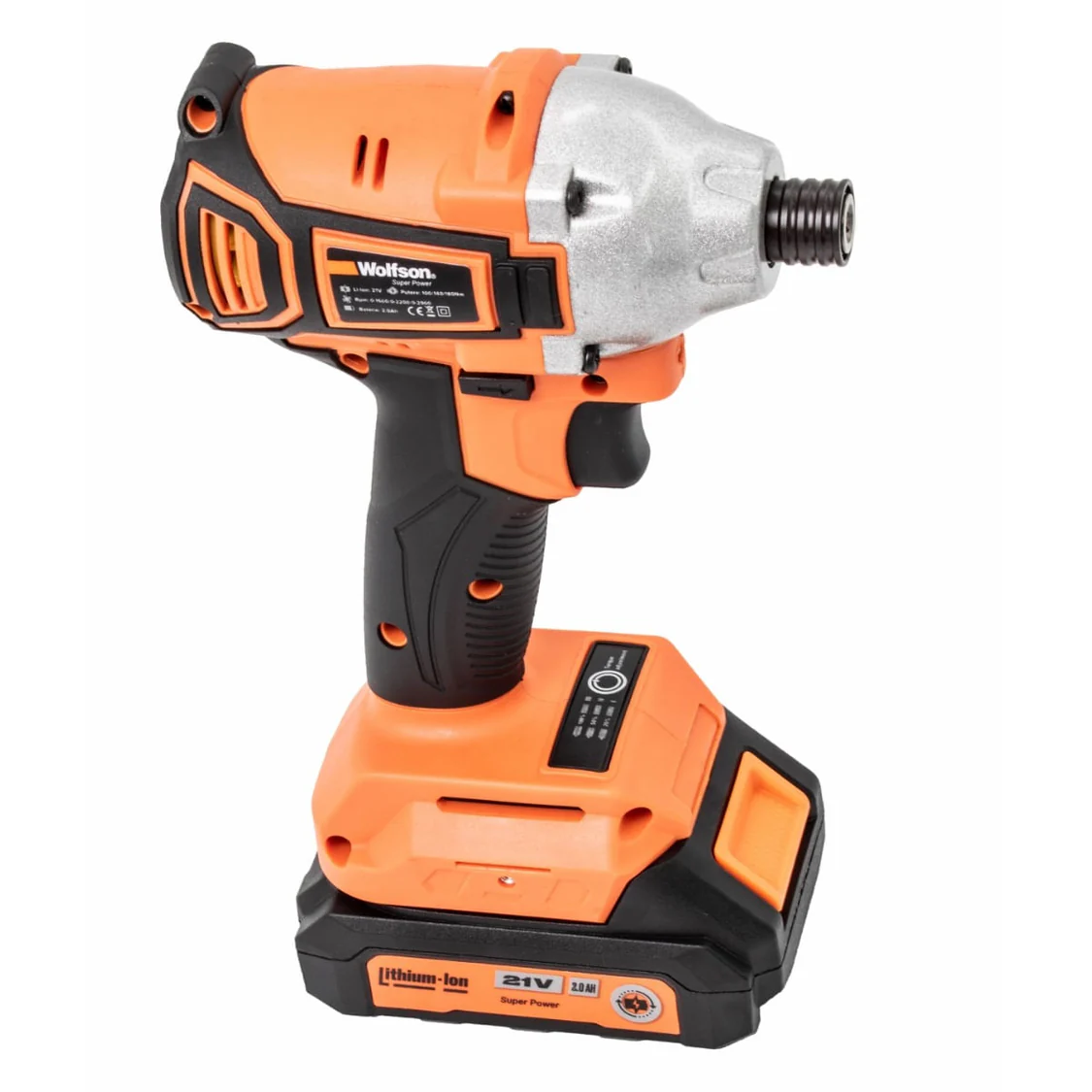 Masina de insurubat cu impact cu acumulator Wolfson - 21V-2.0Ah, 2 acumulatori, Hex 1/4 [4]