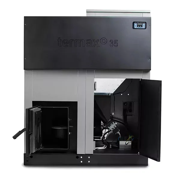 Pachet centrala cu peleti Termax ECO GRI 35 kW, 220 mp, buncar peleti 130 kg, diametru cos fum ⌀80 mm, volum apa 95 litri [4]