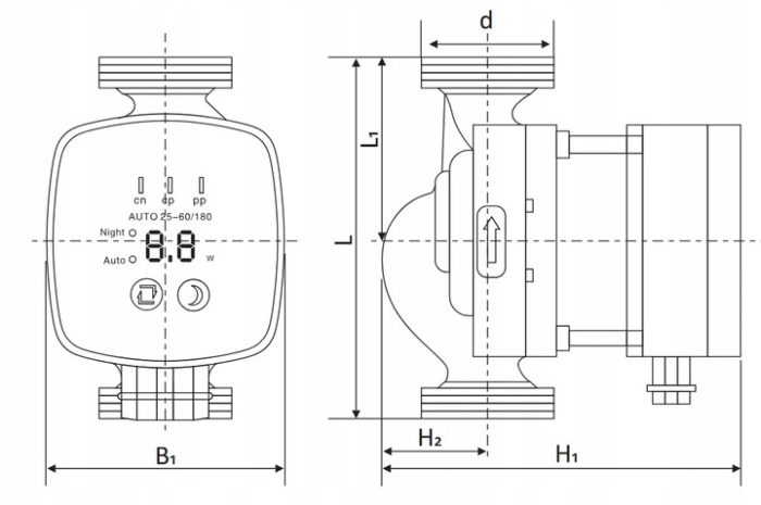 POMPA CIRCULATIE ELECTRONICA 25/60-180 PL. [3]