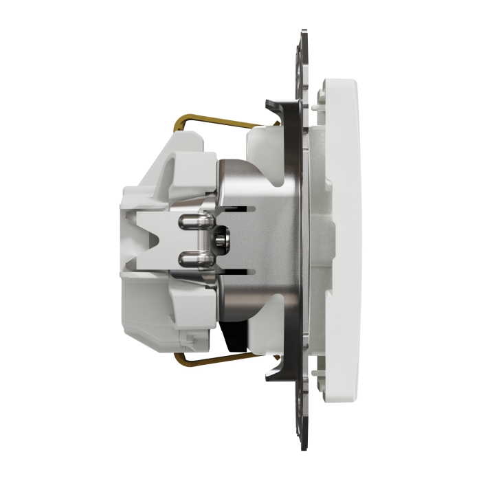 Priza simpla 2P+E cu cu obturatoare, alb Sedna Design [4]