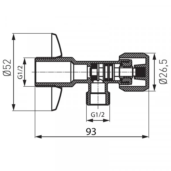 Robinet coltar ventil, 1/2 x 1/2″ , Z1212G, [2]