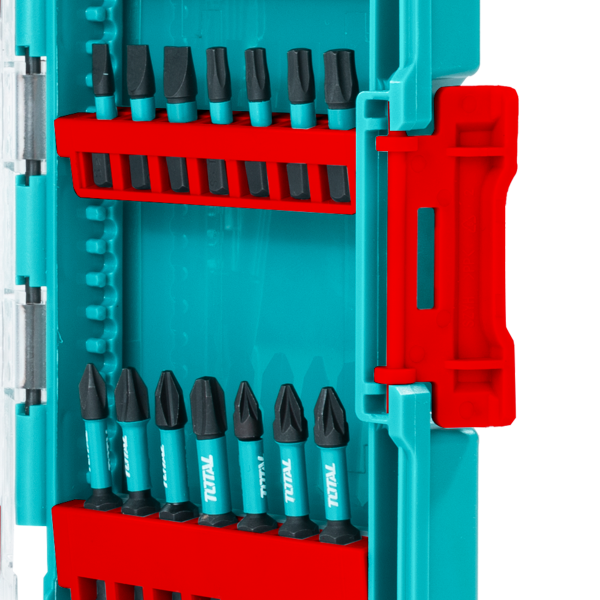 Set biti impact TOTAL 31 piese, 25/50/89 mm, piulite magnetice, suport inclus [5]