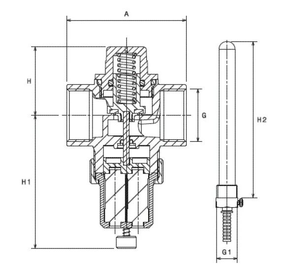 Supapa termica HERZ STS20 FI-FI 3/4" pentru cazane lemne [2]