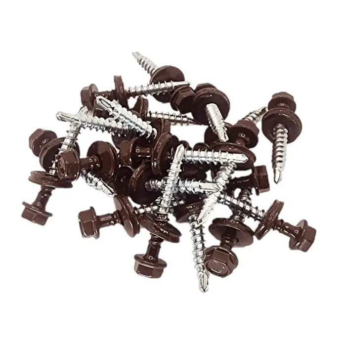 Surub Autoforant Cap Hexagonal 4.8x35mm RAL 8017 MARO 250buc/cutie [3]