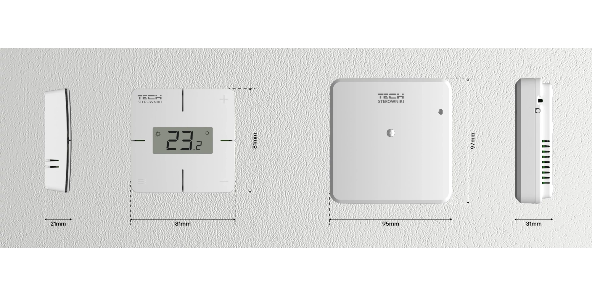 Termostat de ambient fără fir cu două stări, cu modul WiFi-X, Alb [2]