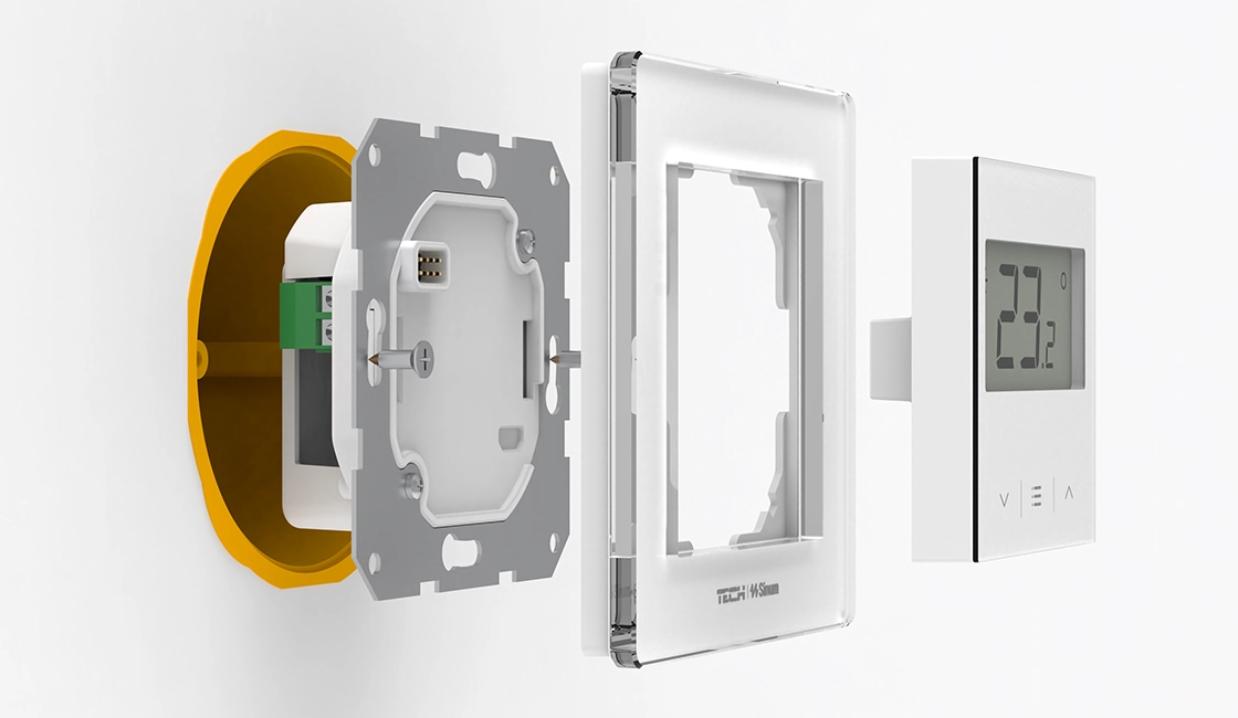 Termostat de camera wireless Tech SINUM F-8Z alb/negru fara rama [2]