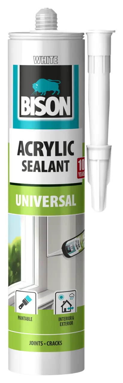 Silicon, Spuma si Accesorii - Etanșeizant acrilic BISON Acrylic, 300ml, alb