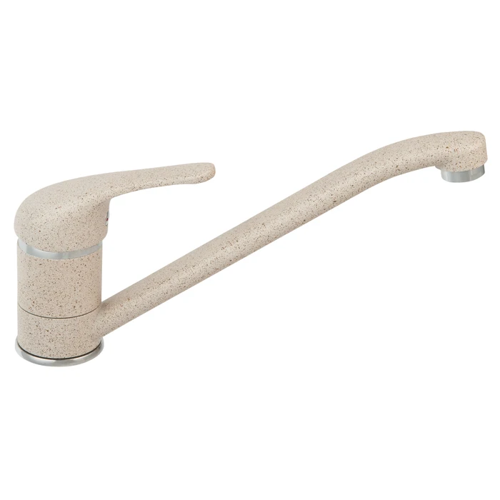 Sanitare - Baterie bucatarie, Ferro Freya, stativa, monocomanda, alama, granit bej