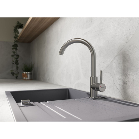 Baterie de bucatarie, Ferro, Camira, cu pipa inalta, inox [3]