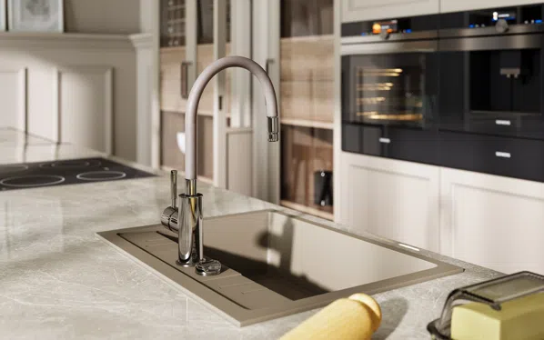 Baterie stativa bucatarie cu pipa flexibila [1]