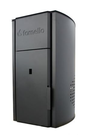 Centrale pe Peleti - Centrala pe peleti Fornello Royal B 25 KW, pompa circulatie, vas expansiune, telecomanda, buncar tiraj fortat, recomandat pentru 160 mp, Negru