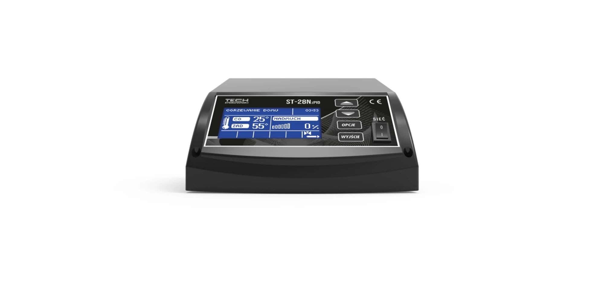 Termice - Controler pentru cazan, TECH EU-28N PID, dedicat controlului a 2 pompe și controlului 1 ventilator