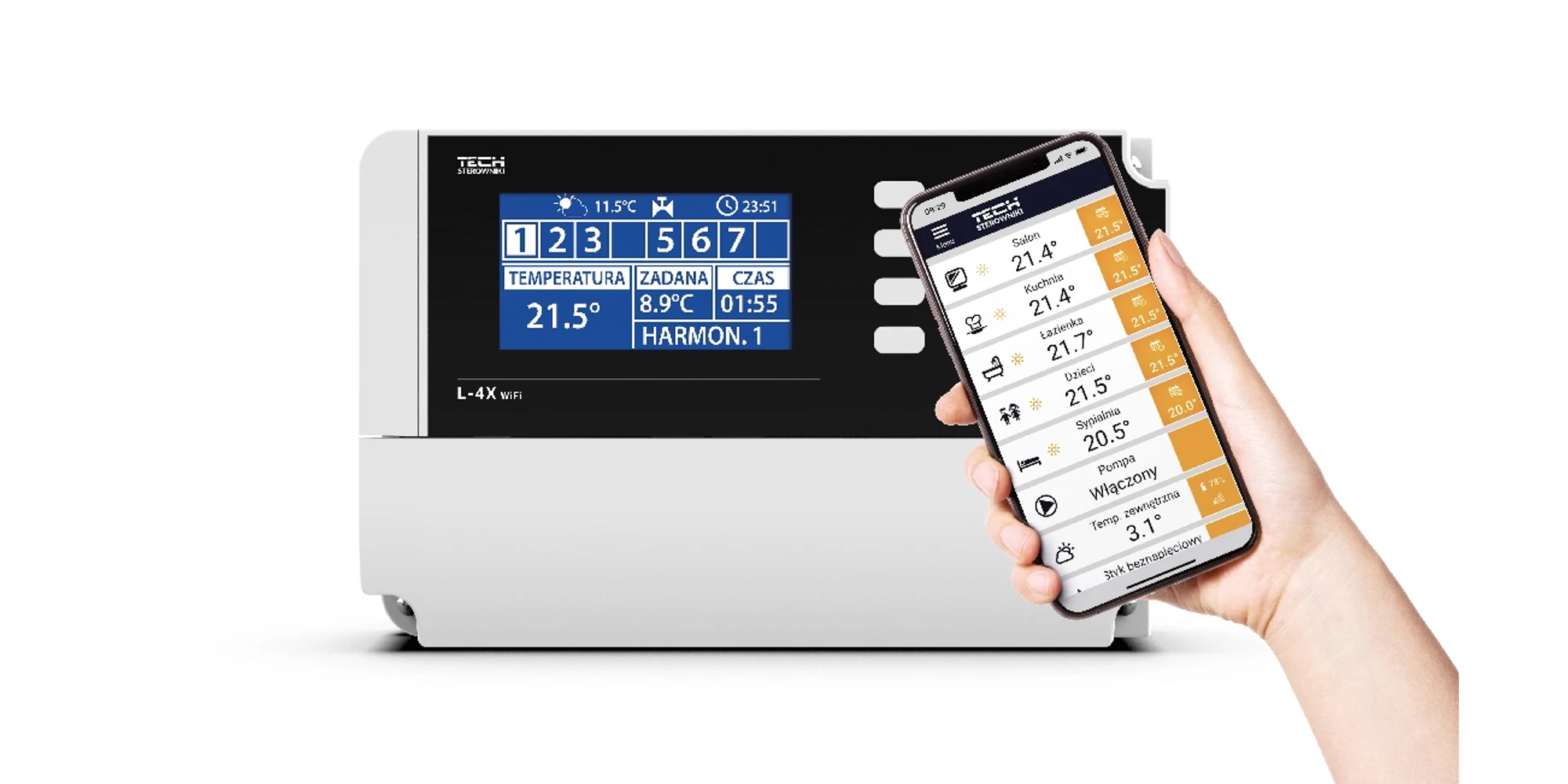 Controler universal pentru încălzire, 8 zone cu Wifi Incorporat [2]