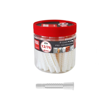 Dibluri si Suruburi - Dibluri plastic fără șurub Tox Deco 12x76 mm, 25 bucăți