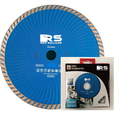 Scule si Unelte - Disc diamantat continuu pentru debitare beton/granit, Red Square Turbo, 230x 22.23 x 2 mm