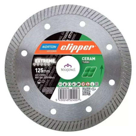 Accesorii Scule Electrice - Disc diamantat 125x22,23 mm Norton Clipper  Extreme Ceramic Turbo