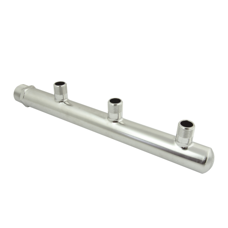 Distribuitori - Colectori - Distribuitor 3 circuite din INOX pt apa calda/apa rece recomandat inclusiv pt conectarea contoarelor de apa