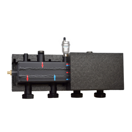 Distribuitoare si Buteli de Egalizare - Distribuitor 2 circuite cu butelie de egalizare incorporata pt grupuri de pompare DN 25