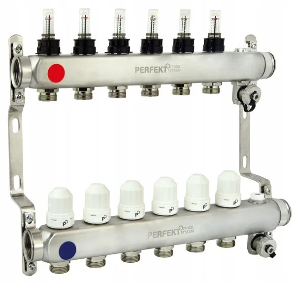 Distribuitori - Colectori - DISTRIBUITOR INCALZIRE IN PARDOSEALA 5 CIRCUITE INOX