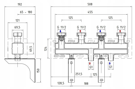DISTRIBUITOR GRUPURI DE POMPARE DN25 2 CIRCUITE [1]