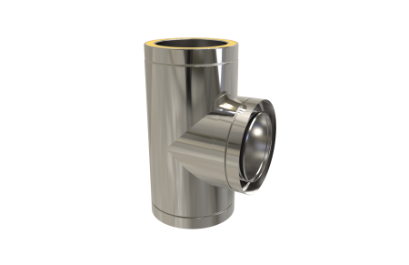 Termice - ELEMENT RACORD COS DE FUM INOX DP 200-0.5M 90G