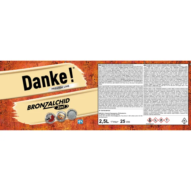 Email pentru metal DANKE Bronzalchid 3in1, maro, 2.5 l [2]